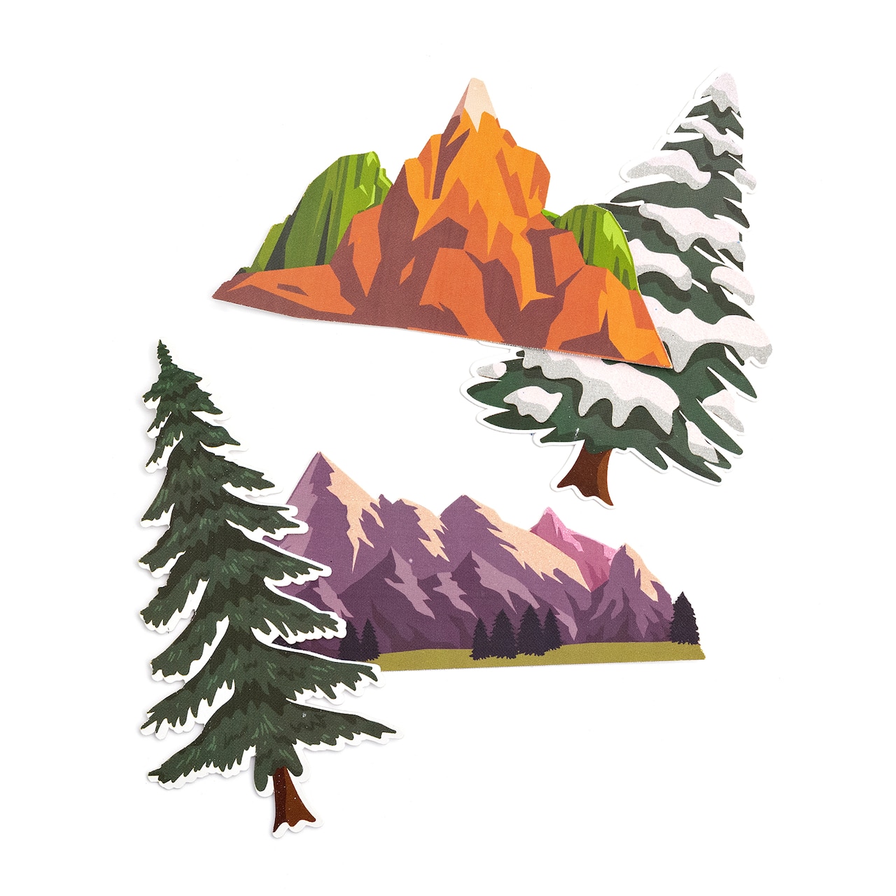 12 Pack: Tree & Mountain Die Cut Stickers by Recollections™